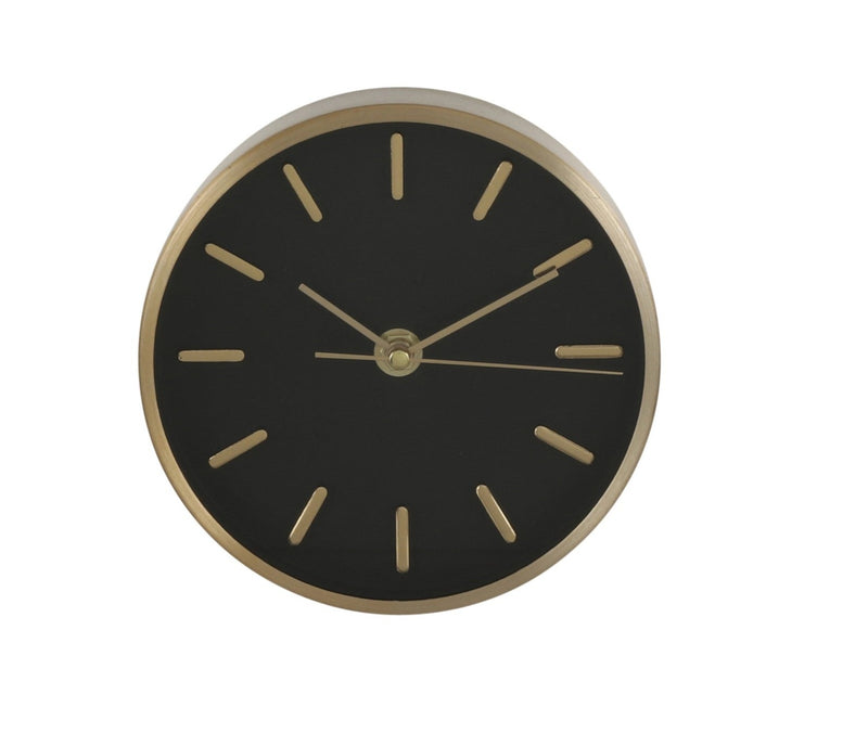 שעון קיר לתליה שחור זהב דקורטיבי