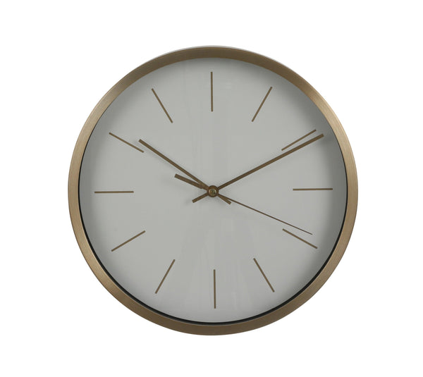 שעון קיר לתליה לבן זהב דקורטיבי בינוני - The Collection by Aviel Waizman