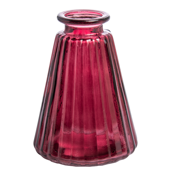 בקבוק זכוכית קוני פסים במגוון צבעים