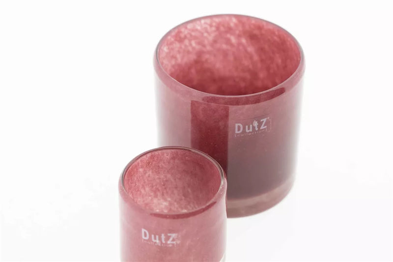 אגרטל צילינדר זכוכית בצבע אדום סגול מבית Dutz
