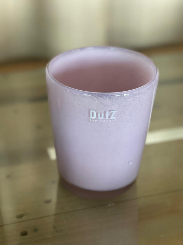 אגרטל זכוכית קוני עבה בצבע ורוד מבית Dutz