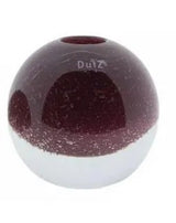 אגרטל זכוכית עגול בצבע בורדו מבית Dutz