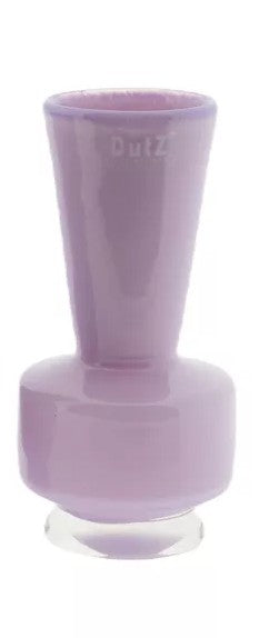 אגרטל זכוכית עבה בצבע ורוד לילך מבית Dutz