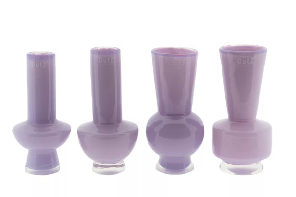 אגרטל זכוכית עבה בצבע ורוד לילך מבית Dutz