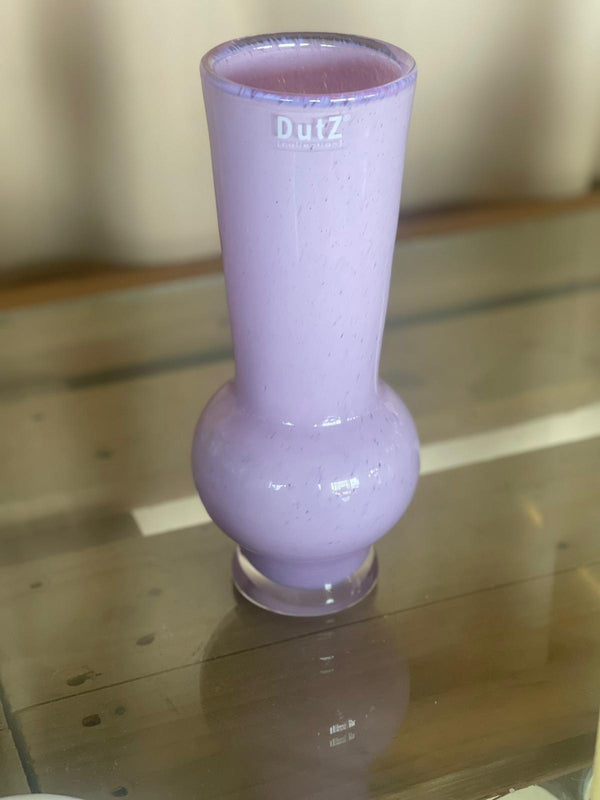 אגרטל זכוכית עבה בצבע ורוד מבית Dutz