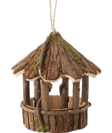 כלוב ציפור עגול מעץ בצבע חום - The Collection by Aviel Waizman