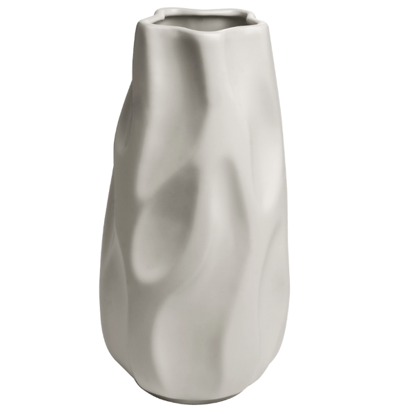 אגרטל קרמיקה גבוה אמורפי לבן