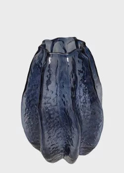 אגרטל זכוכית כחולה