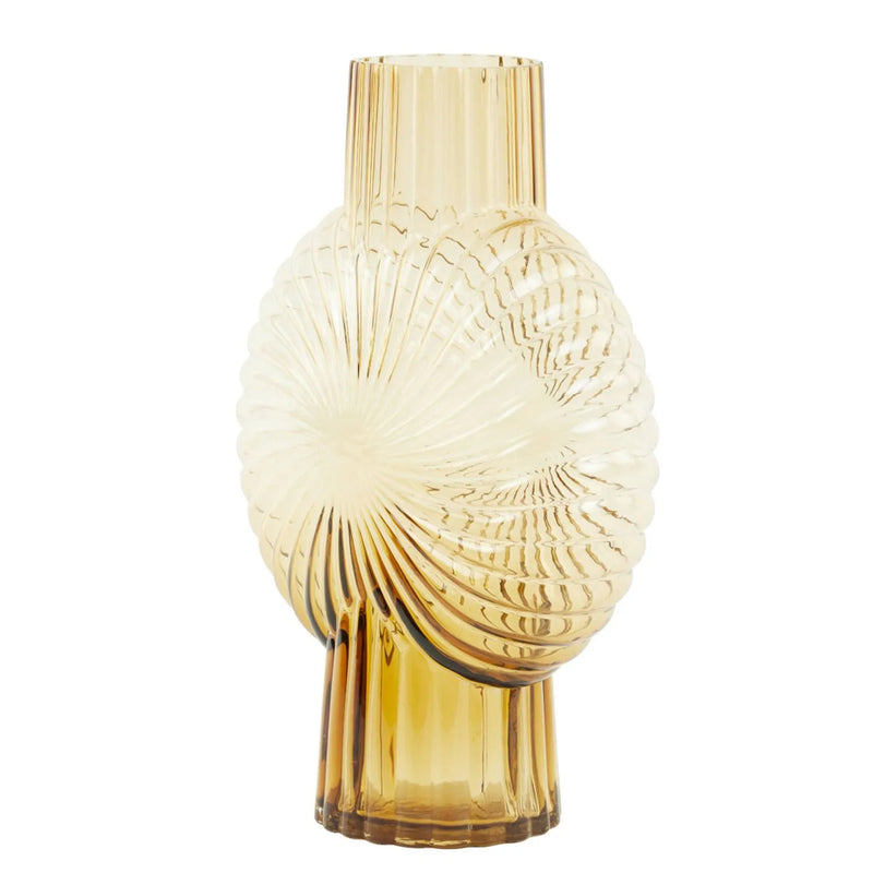 אגרטל זכוכית אמבר