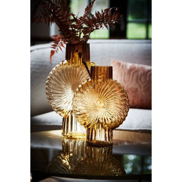 אגרטל זכוכית אמבר