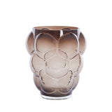 אגרטל זכוכית נפתח בצבע חום כהה