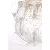 אגרטל שקוף סינארי עבה עם נקודות זהב