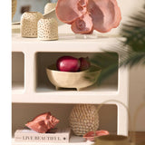 קערה קרמית על רגל