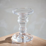 פמוט זכוכית לנר שולחן