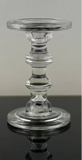 פמוט זכוכית לנר שולחן