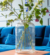 אגרטל חבית פסים שקוף