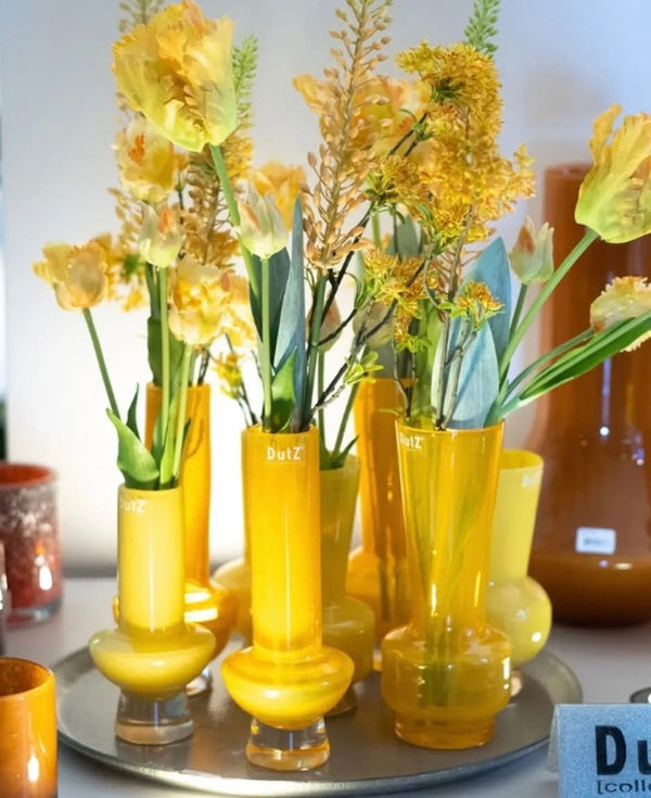 4 דגמים שונים של אגרטל בצבע צהוב מבית Dutz