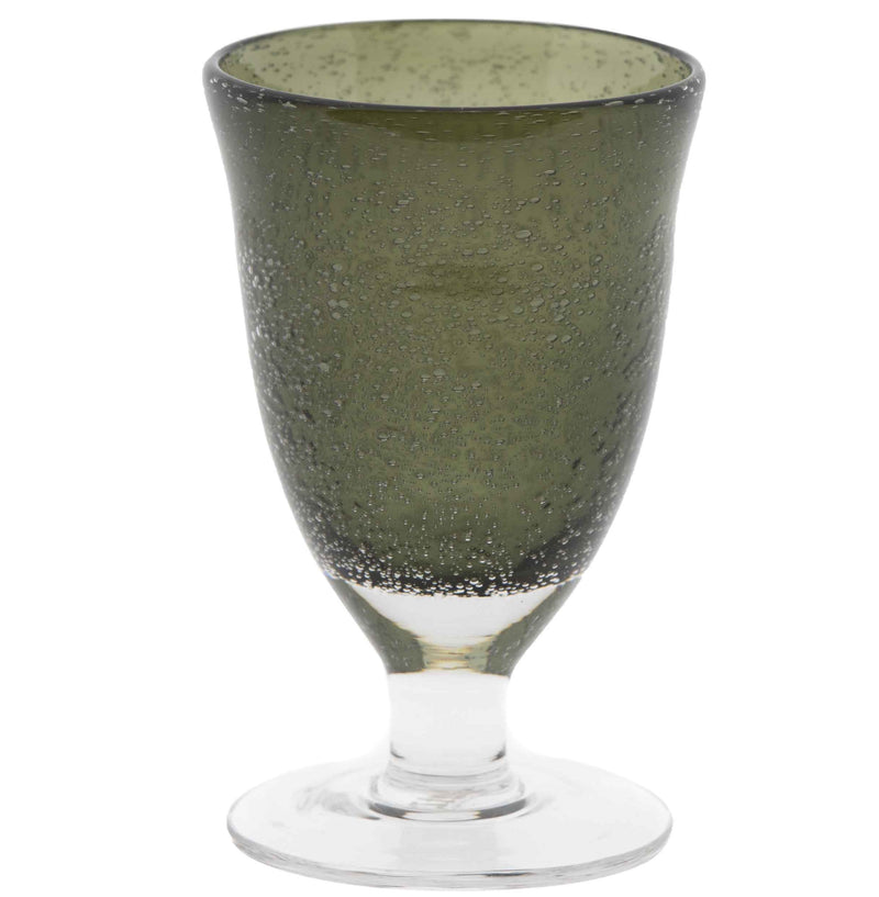 כוס יין על רגל/כוס מים זכוכית בועות אפורה