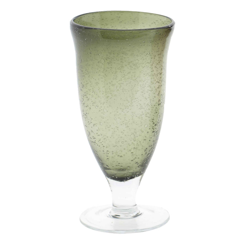 כוס יין על רגל/כוס מים זכוכית בועות אפורה