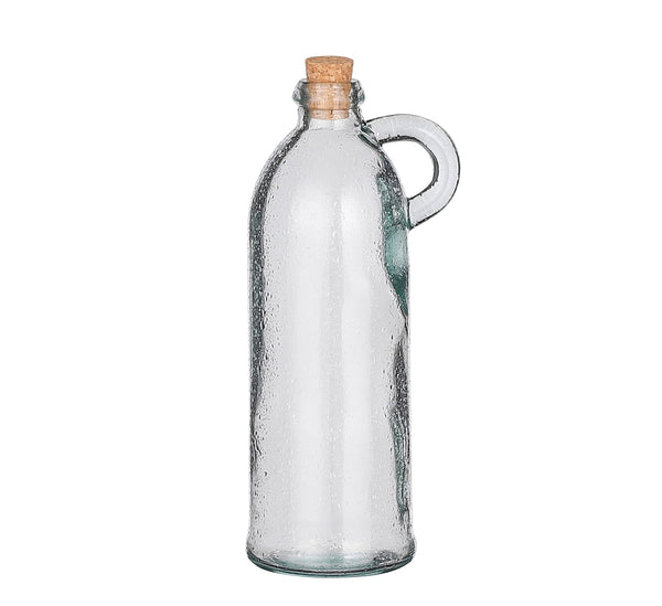בקבוק זכוכית עם פקק שעם