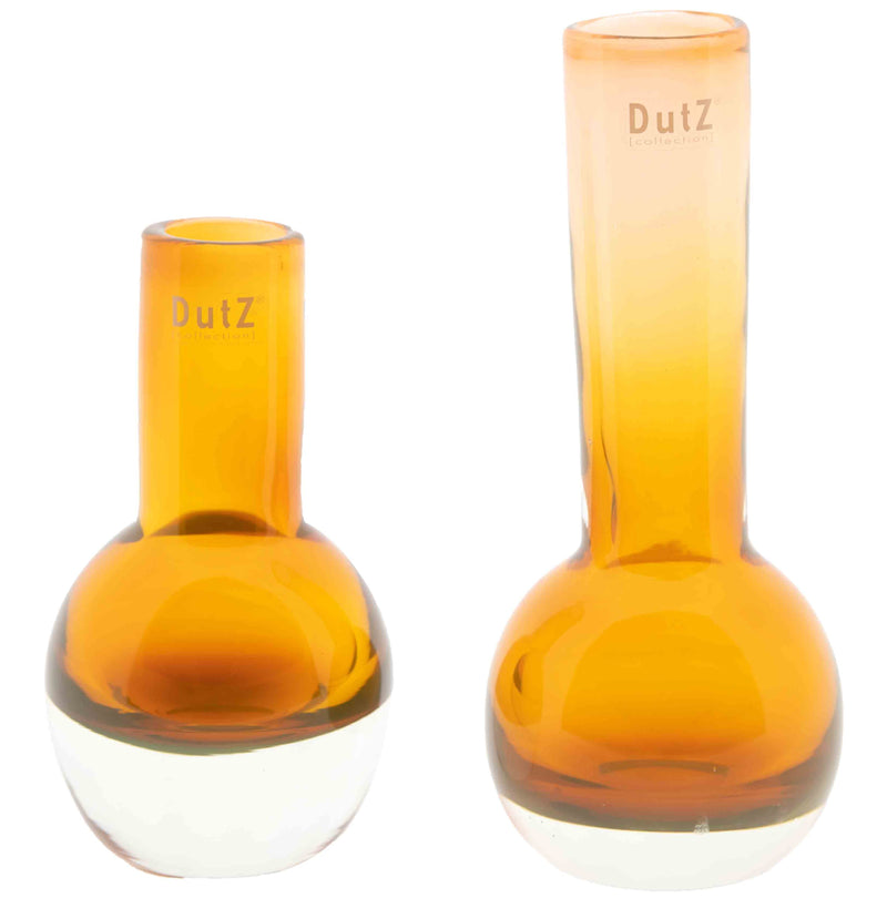DUTZ Design heavy glass vase amber