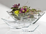 קערה אובאלית לסידור פרחים או להגשת אוכל  אמורפית זכוכית עבה שקופה - Decor 2 Home