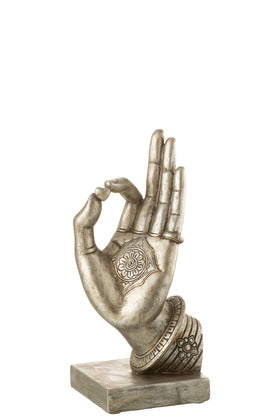פסל כף יד בסימן "זן" בודהיסטי