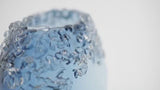 אגרטל דוץ "באמפי" אובאלי כחול עם שברי זכוכית