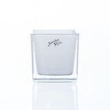 קוביית  זכוכית לבנה מרובעי זכוכית לבנים לסידור פרחים בגדלים  שונים - Decor 2 Home