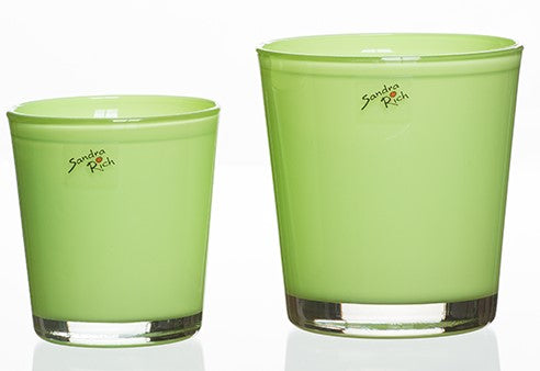 כלי זכוכית צילינדר ירוק 10 סמ עם מגרעת לסחלב ולעציץ - Decor 2 Home