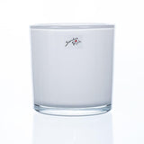 צילינדר זכוכית עבה לבן בגדלים 10 12 14 סמ - Decor 2 Home