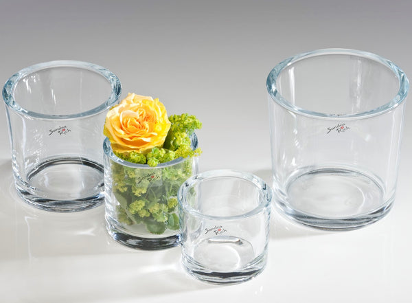 צילינדרים מזכוכית עבה בכמה גדלים לנרות, סידור פרחים ומרכזי שולחן - Decor 2 Home