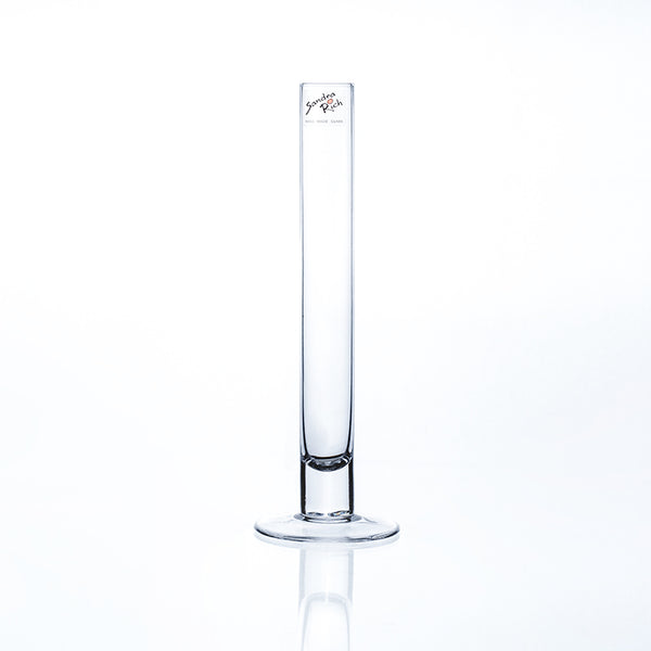 מבחנה לפרח מזכוכית שקופה על בסיס עגול  15 20 25 30  40  ס"מ - Decor 2 Home