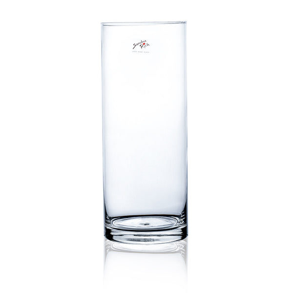 אגרטל צילינדר זכוכית שקופה עבודת יד גובה 30 - Decor 2 Home