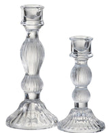 glass candle holder crystal shape 