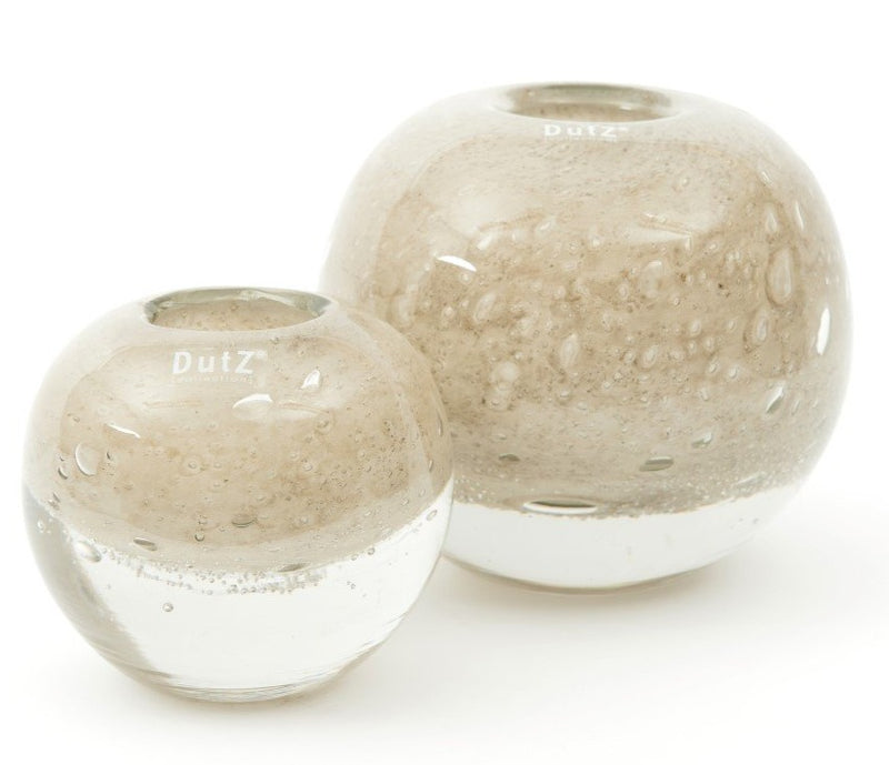 DUTZ design heavy glass vase cream