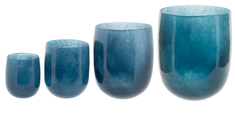 אגרטל זכוכית מעוגל כחול - The Collection by Aviel Waizman