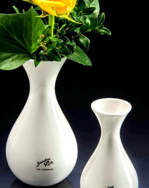 כלים מעוצבים לפרח פורצלן לבן - Decor 2 Home
