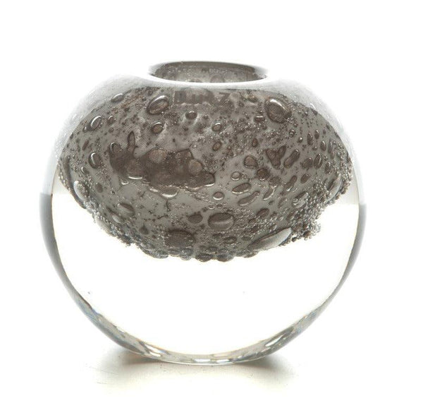אגרטל כדור זכוכית ניפוח עבה מאוד אפור - The Collection by Aviel Waizman